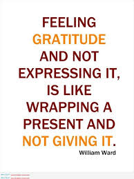 Feeling gratitude