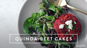 Quinoa beet cakes